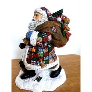 Santa  Susan Winget Patchwork Santa 1999 Figurine Limited Ed.